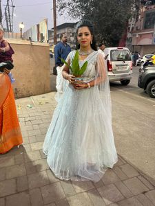 Elegant Light Blue Ethnic Gown