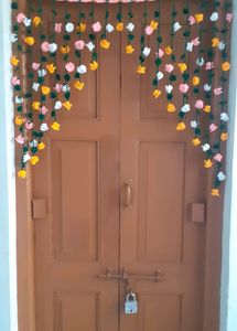 Crochet Floral Doorway Curtain