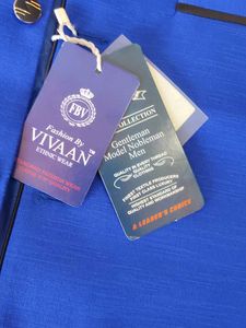 Vivaan Blue Nehru Vest - New with Tags