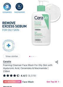 Cera Ve Foaming Cleanser + Freebie