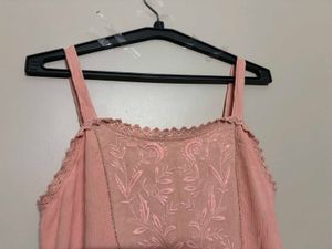 Pink Embroidered Sundress