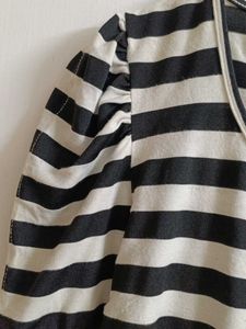 Striped Puff Sleeve Top