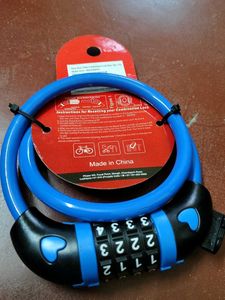 Blue Combination Bike Lock
