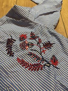 Striped Floral Blouse