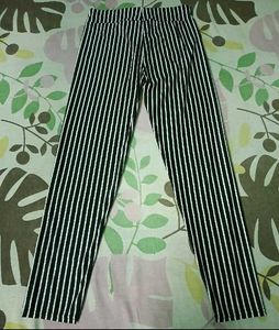 Striped Black &amp; White Pants