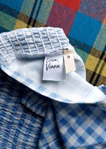 Gingham Button-Down Top