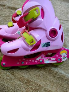 Pink Adjustable Roller Skates
