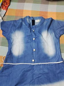 Blue Dress With Tieable Knot