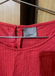 Vero Moda Pink Cut Sleeves Top