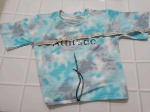 Cyan Blue Active Crop Top