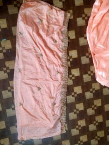 Peach Embroidered Kurta Set
