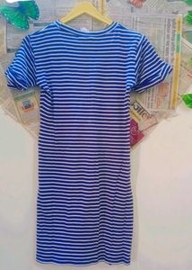 Navy Blue And White Striped Midi (small)