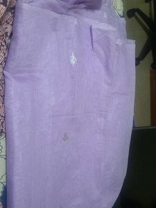 Lavendar Color With Silver Zari