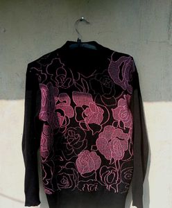 Black Printed Pullover 🖤🛍️