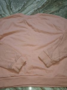 Peach Slogan Sweatshirt