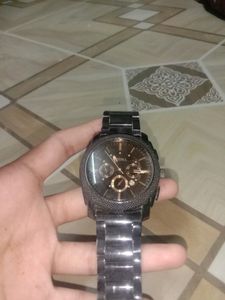 Fossil Black Stainless Steel Watch