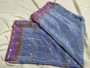 Mirror Work Saree