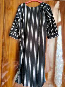 Striped A-Line Kurta- XL