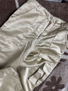 Satin Cargo Pants