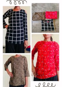 Women's Printed Summer Tops Combo Of 3