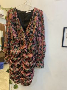 Mango Floral Gathered Dress