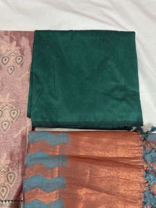 Teal Banarasi Zari Work Suit