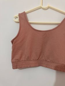 Peach Crop Top, Bust- 34/32 Stretchable
