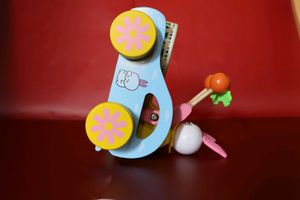 Wooden Bunny Pull Toy