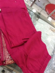 Pink Embroidered Kurti  Set  3xl