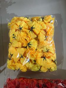 Yellow Flower Garland Ganpati Decorations New