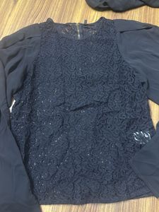 Elegant Black Lace Top