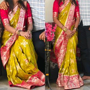 Elegant Pashmina Silk Saree