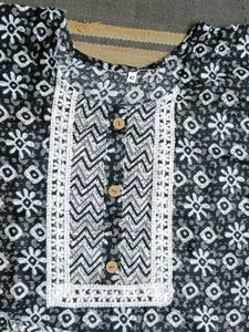 Women Cotton Kurti Pant Dupatta Set ( XL )