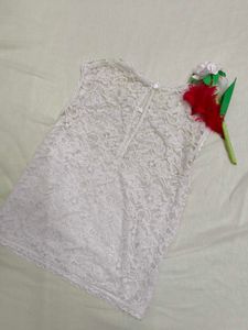 Jennyfer White Lace Top