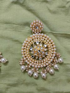 Pearl Chandbali Earrings