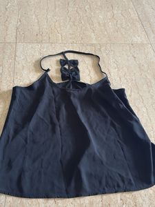 Bow On Back Black Top