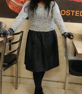 Black And Grey Party Dress