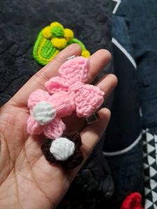 Crochet Flower Hair Clips