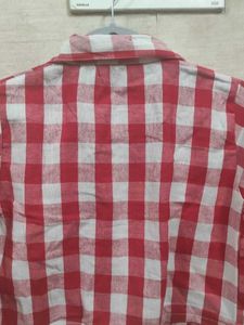 Aesthetic Cotton Gingham Crop Shirt