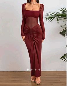 Elegant Red Maxi Dress