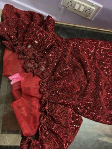 Red Sequin Party Dress
