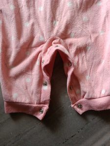 Cute Pink Baby Romper with Hood