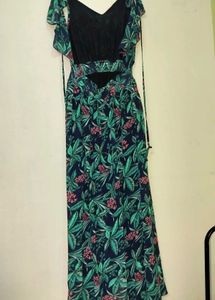 Green Preety Long Dress