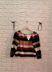 Striped Long Sleeve Top🎗️🌷