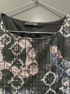 Abstract Print Sleeveless Dress