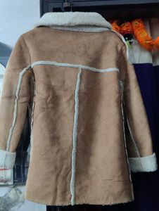 Korean Shearling Trim Faux Suede Jacket