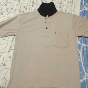 Men's Beige Polo Shirt