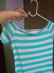 Green Striped Bodycon Dress