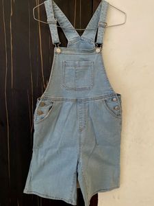 Denim Overalls Shorts