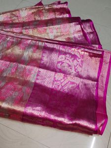 Pink Colour Big Border Pattu Saree